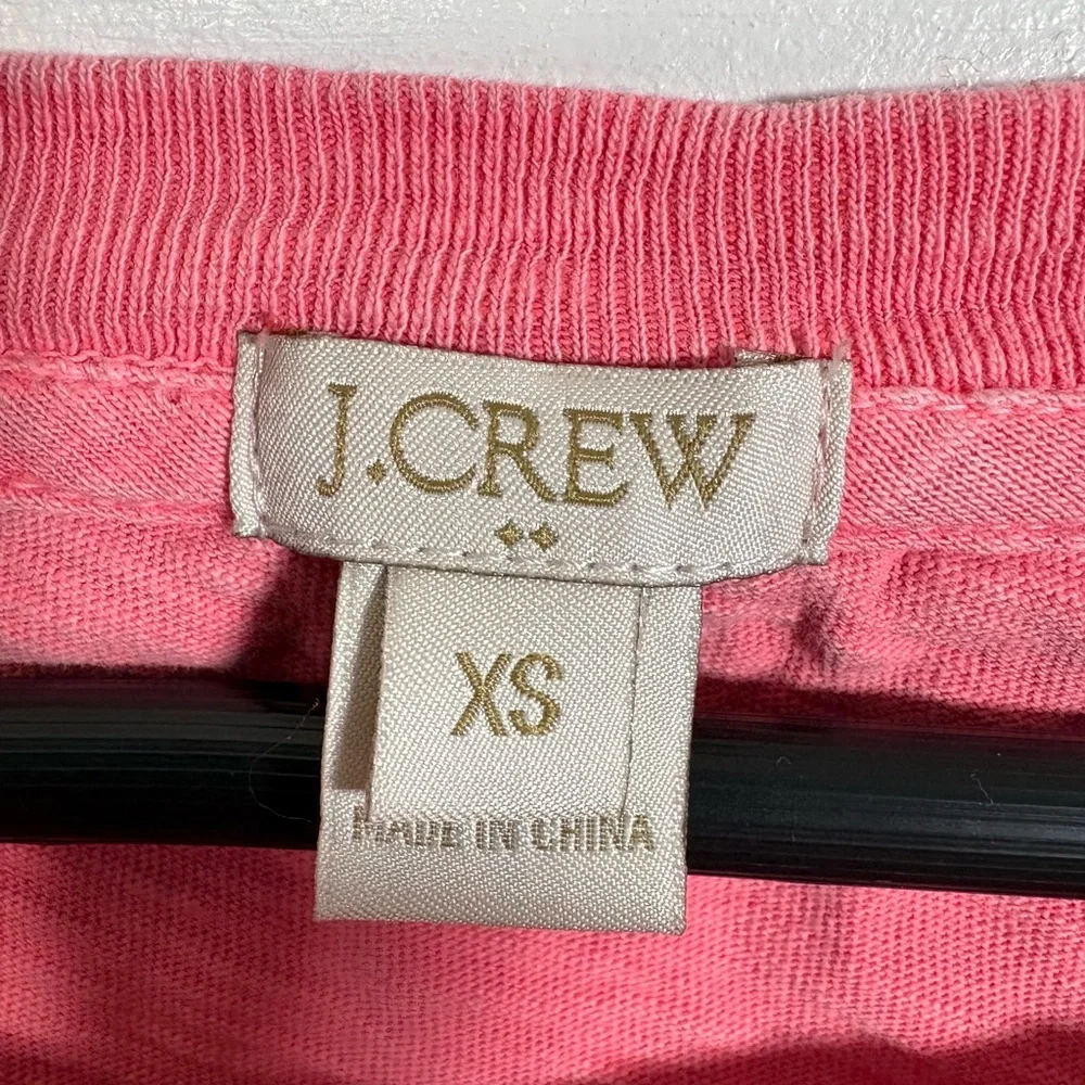 J.Crew Pink Long Sleeve Slub Cotton Sweatshirt XS Casual Top